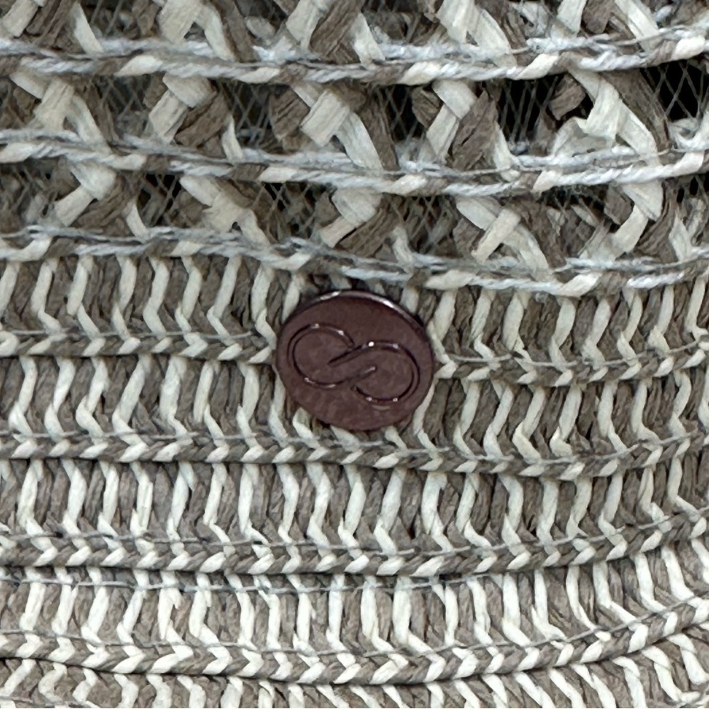 CALIA By Carrie Underwood Woven Sunhat Gray Beige Cruise Packable OSFA b… - Picture 8 of 11